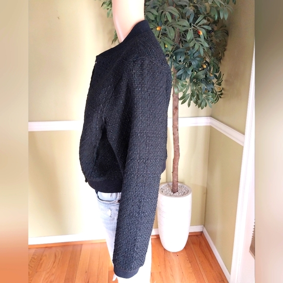 Rachel Zoe Tweed Bomber Jacket, Size M, NWOT - Picture 3 of 9